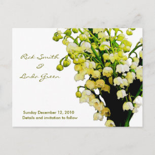 Lily of the Valley- Save the Date Announcement Postcard
