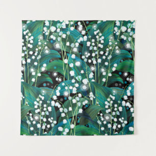 Lily of the valley. Seamless background pattern Tapestry