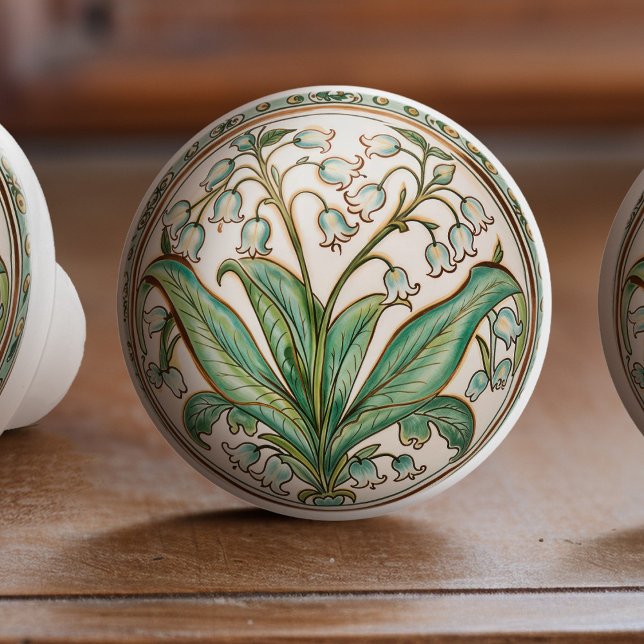 Lily of the Valley Serenity Ceramic Knob Pull (Creator Uploaded)