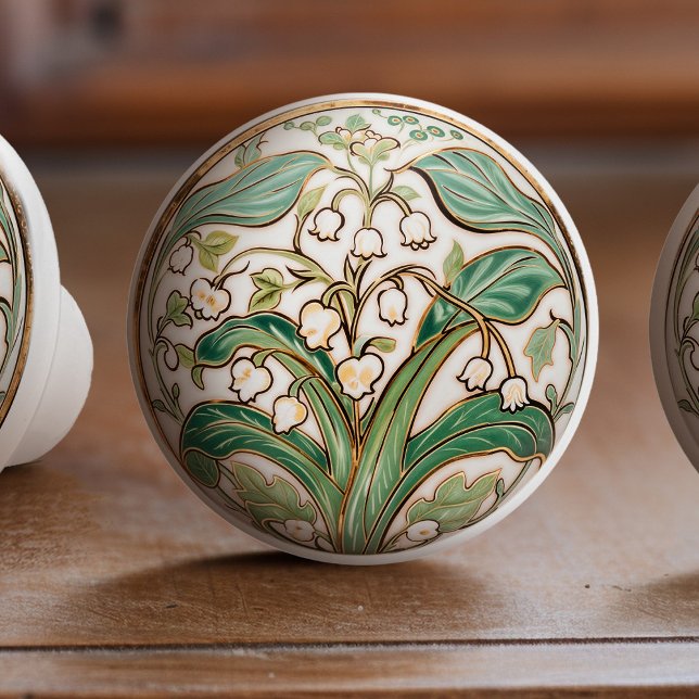 Lily of the Valley Serenity Ceramic Knob Pull (Creator Uploaded)