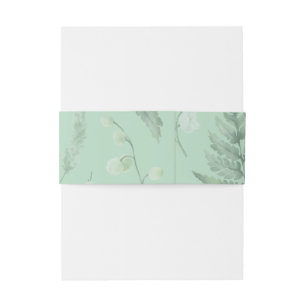 Lily of the Valley    Soft Green Invitation Belly Band