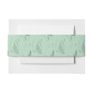 Lily of the Valley    Soft Green Invitation Belly Band