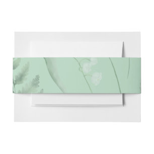 Lily of the Valley    Soft Green Invitation Belly Band