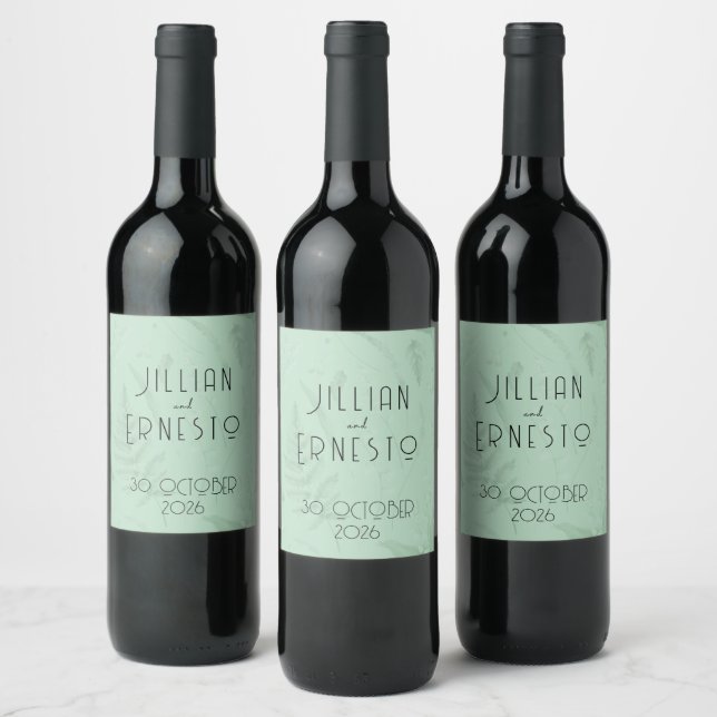 Lily of the Valley || Soft Green w/ Graphic Wine Label (Bottles)