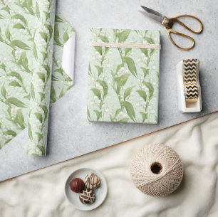 Lily of the Valley Spring Floral Wrapping Paper