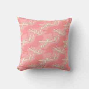 Lily-of-the-valley spring flowers pink   throw pillow