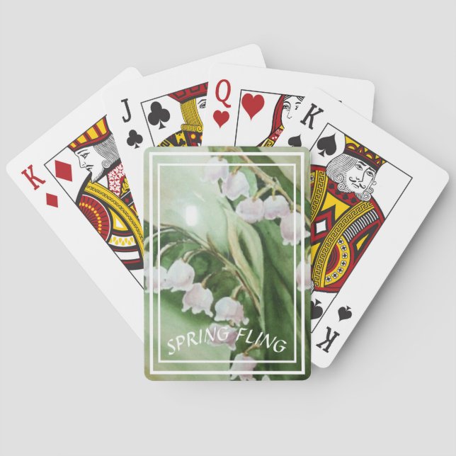 Lily of the Valley Squared Playing Cards (Back)
