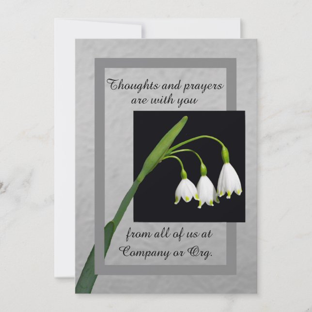 Lily of the Valley sympathy card from group (Front)