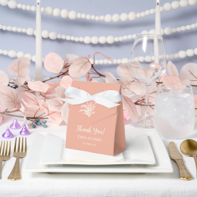Lily of the Valley Thank You  Favor Box (Wedding)