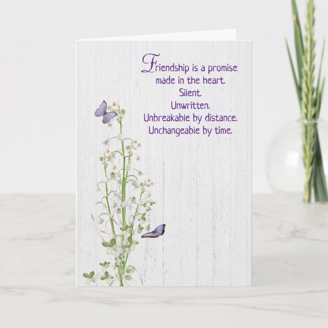 Lily of the Valley Thanks for Friend Card (Front)