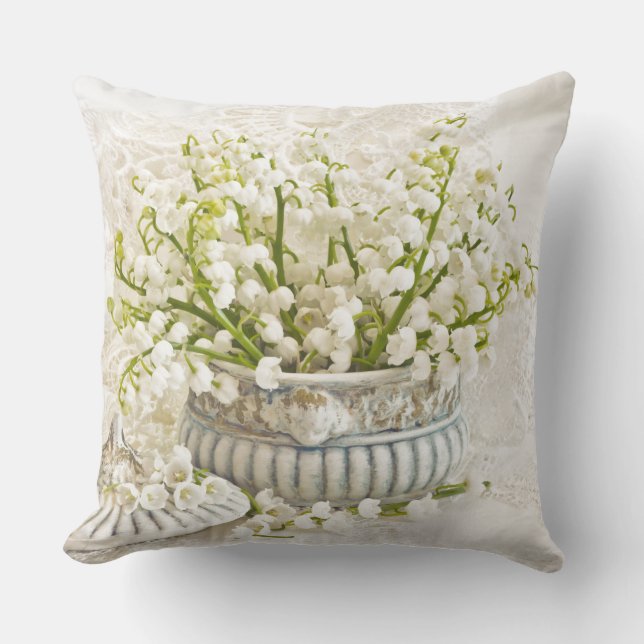 Lily Of The Valley  Throw Pillow (Front)