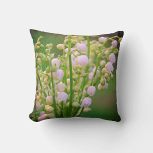 Lily of the valley throw pillow