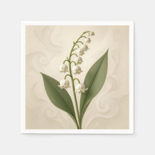 Lily of the Valley Watercolor Napkin