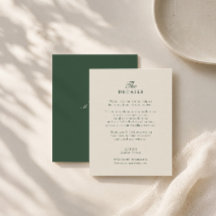 Lily of the Valley Wedding Details Card