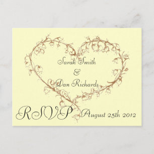 lily of the valley wedding RSVP Invitation Postcard