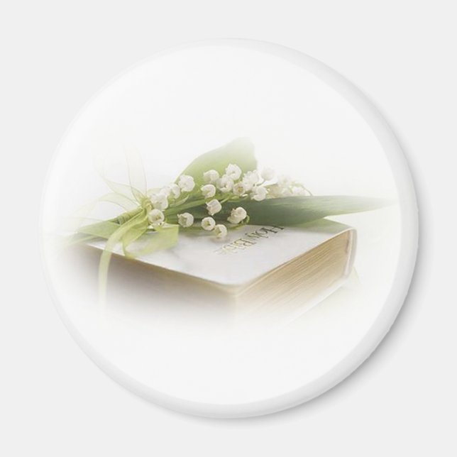 lily of the valley with bible magnet (Front)