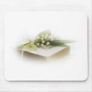 lily of the valley with bible mouse pad