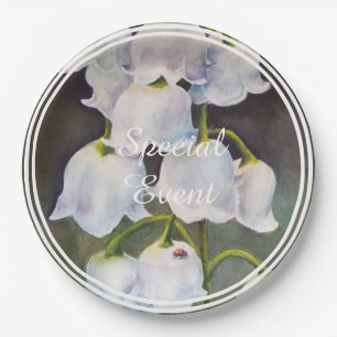 Lily of the Valley with Lady Bug Paper Plate