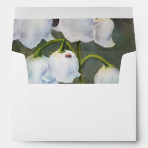 LILY OF THE VALLEY with RED LADYBUG Envelope