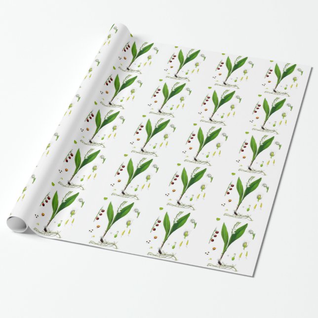 Lily of the Valley Wrapping Paper (Unrolled)