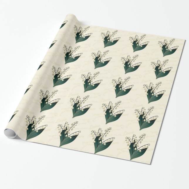 Lily of the Valley Wrapping Paper (Unrolled)