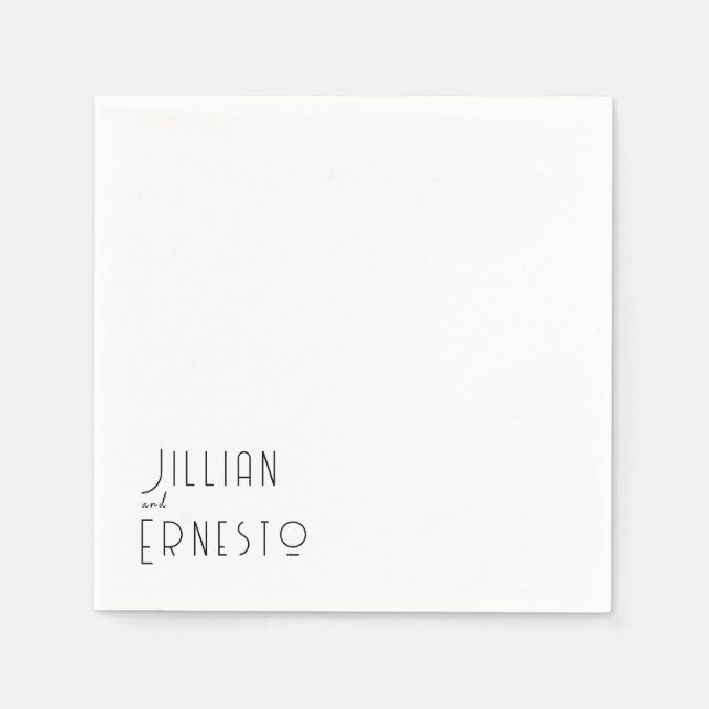 Lily of Valley Collection || White Custom Napkin (Front)