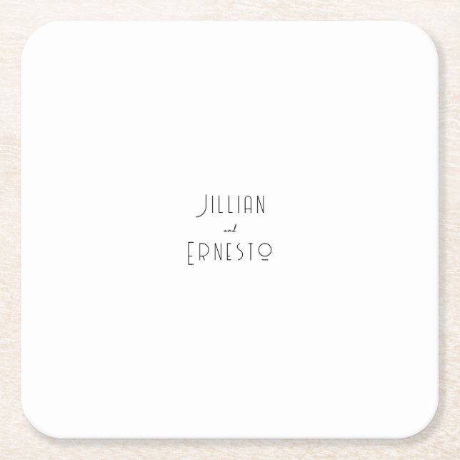Lily of Valley Collection || White Custom Square Paper Coaster (Front)