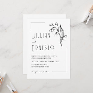 Lily of Valley    No Colour Removeable Frame Custo Invitation