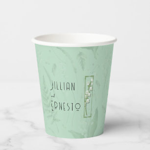 Lily of Valley Soft Green Custom Paper Cups