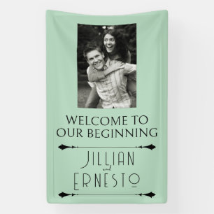 Lily of Valley    Soft Green with Photo  Banner