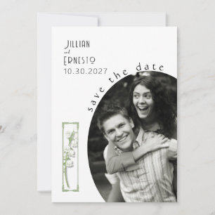 Lily of Valley    White Save the Date v2 Invitation
