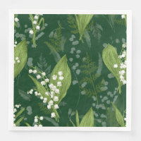 Lily of Valley with Ferns || Dark Green