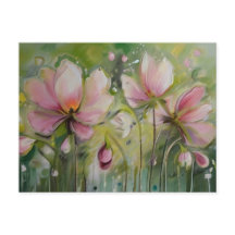 Lily on Yellow Green Background