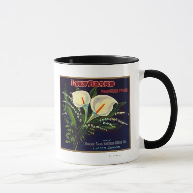 Lily Orange LabelExeter, CA Mug (Right)