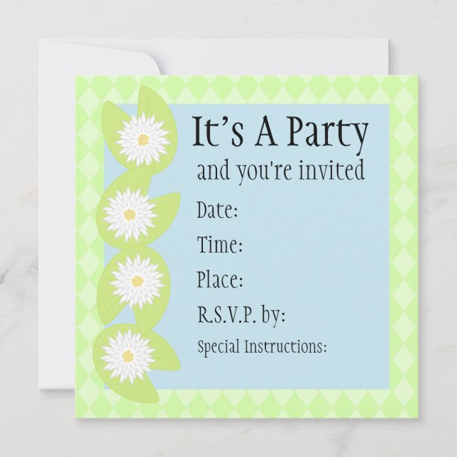 Lily Pad Invitation (Front)
