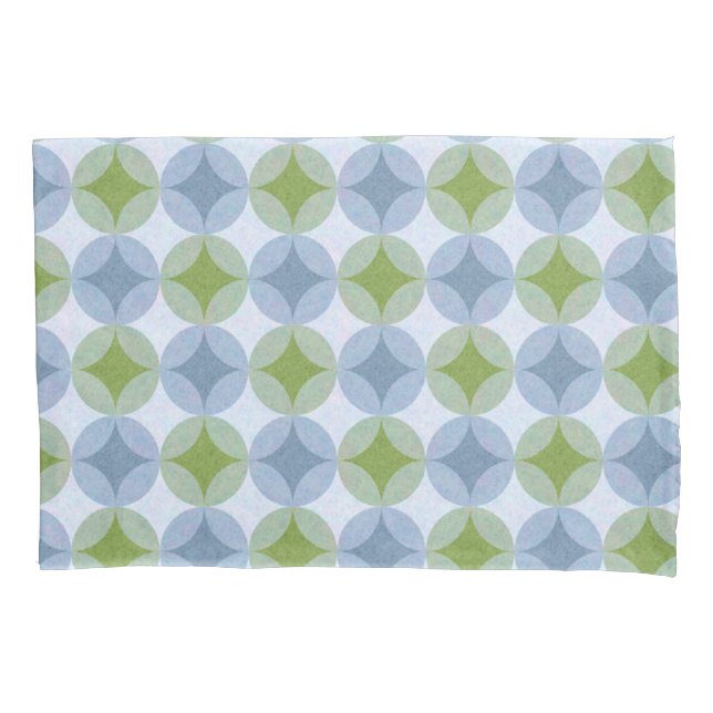 Lily Pads (Blue & Green Stars) Pillowcase (Front)
