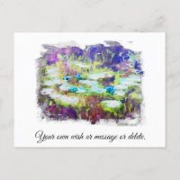 *|* Lily Pads Monet Pond AR23 Personalize text 