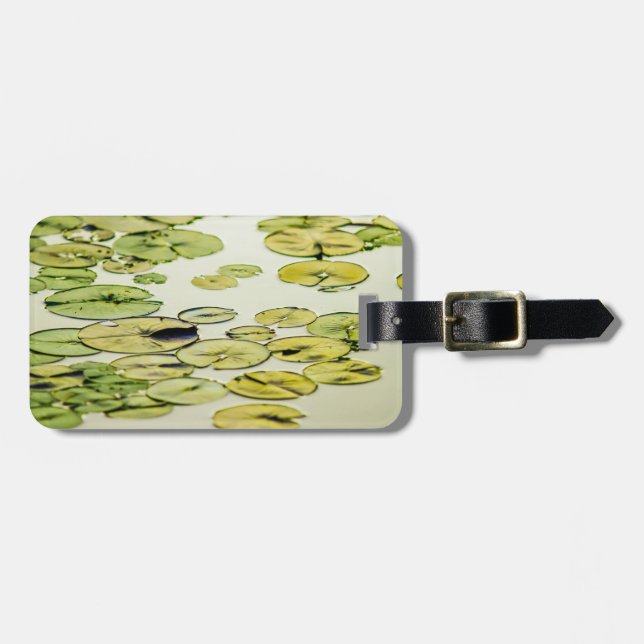 Lily Pads Pond Pattern Photograph  Luggage Tag (Front Horizontal)