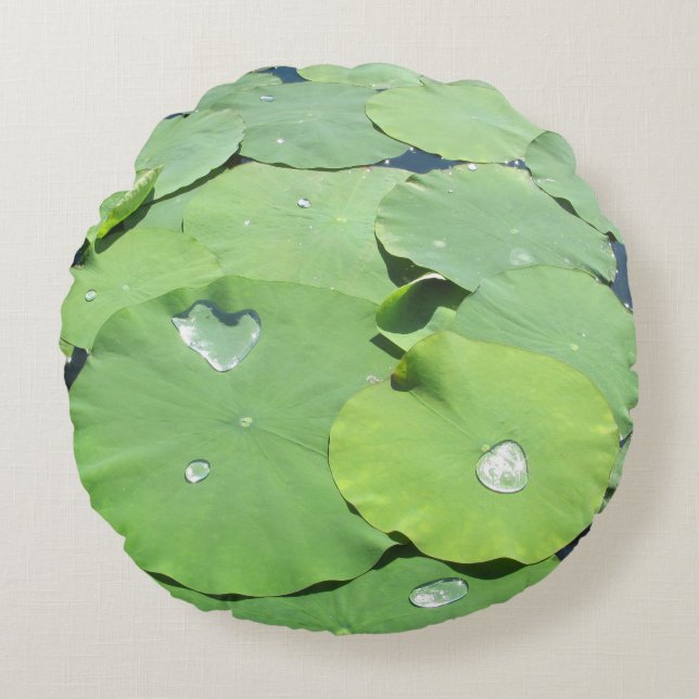 Lily Pads Round Pillow (Front)