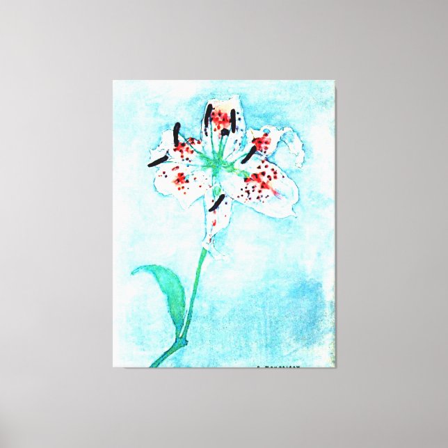 Lily, painting by Piet Mondrian Canvas Print (Front)