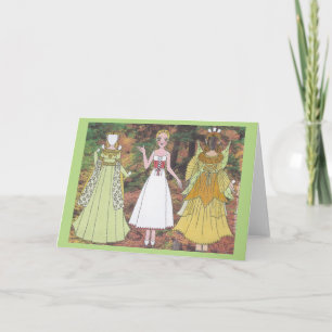 Lily Plays a Woodland Elf and Fairy Greeting Card