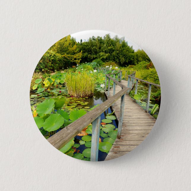 Lily Pond Badge 2 Inch Round Button (Front)