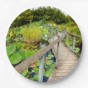 Lily Pond Paper Plate