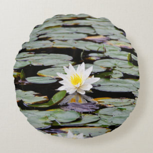 Lily Pond Surprise 1 Round Pillow