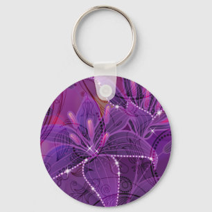 Lily Purple Dreams Keychain