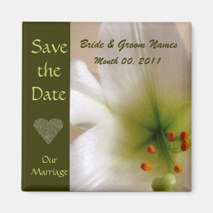 Lily Save The Date Magnet
