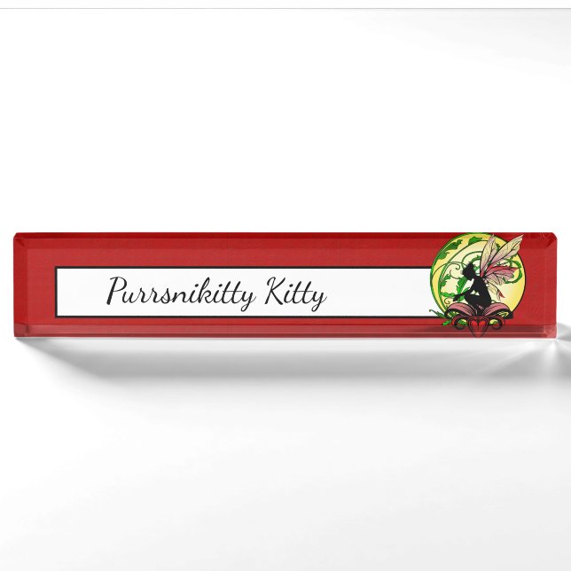 Lily Shadow Fairy Nameplate (Front)