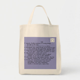 Lily Taurus Apr 20-May 20 poem tote
