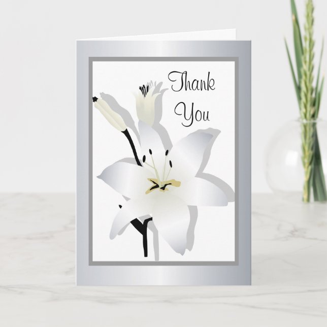 Lily Thank You Greeting card (Front)