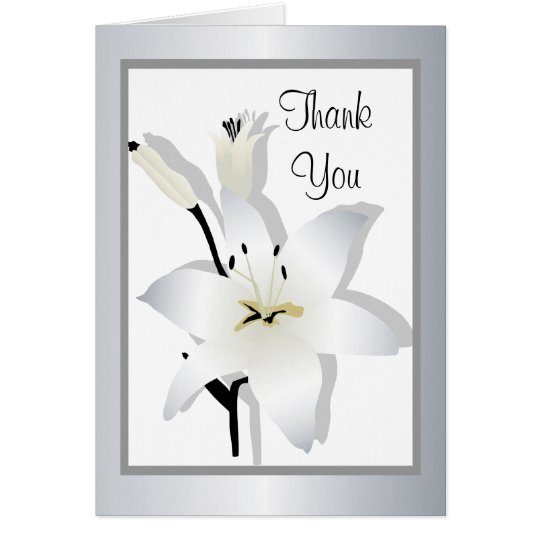Lily Thank You Greeting card
